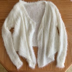 Cropped Eyelash Sweater